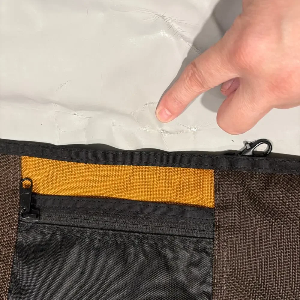 Timbuk2 Classic Laptop Messenger Bag Tri-Color Medium Brown Mustard Yellow